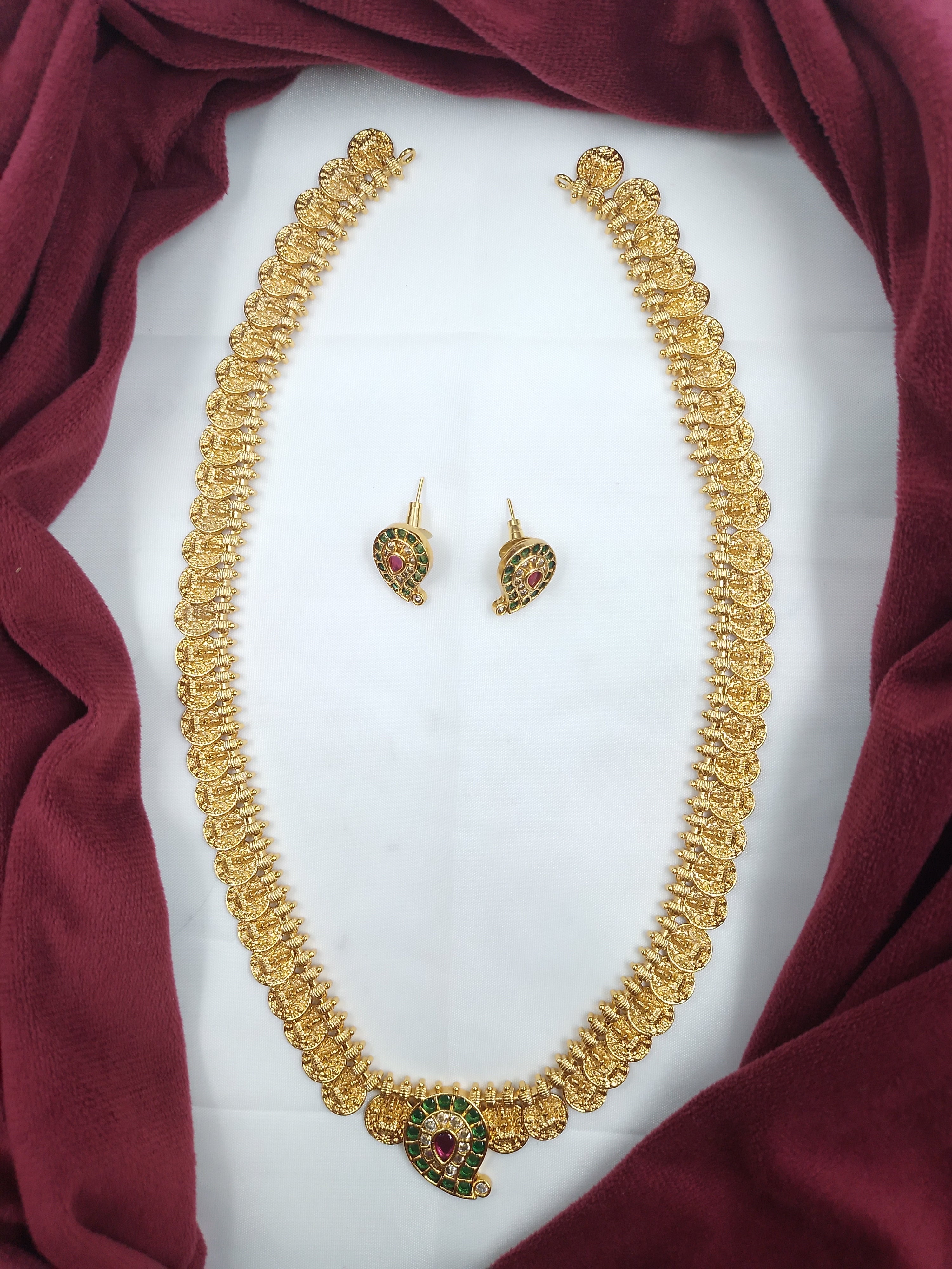 PREMIUM QUALITY MATT BRASS HARAM SET