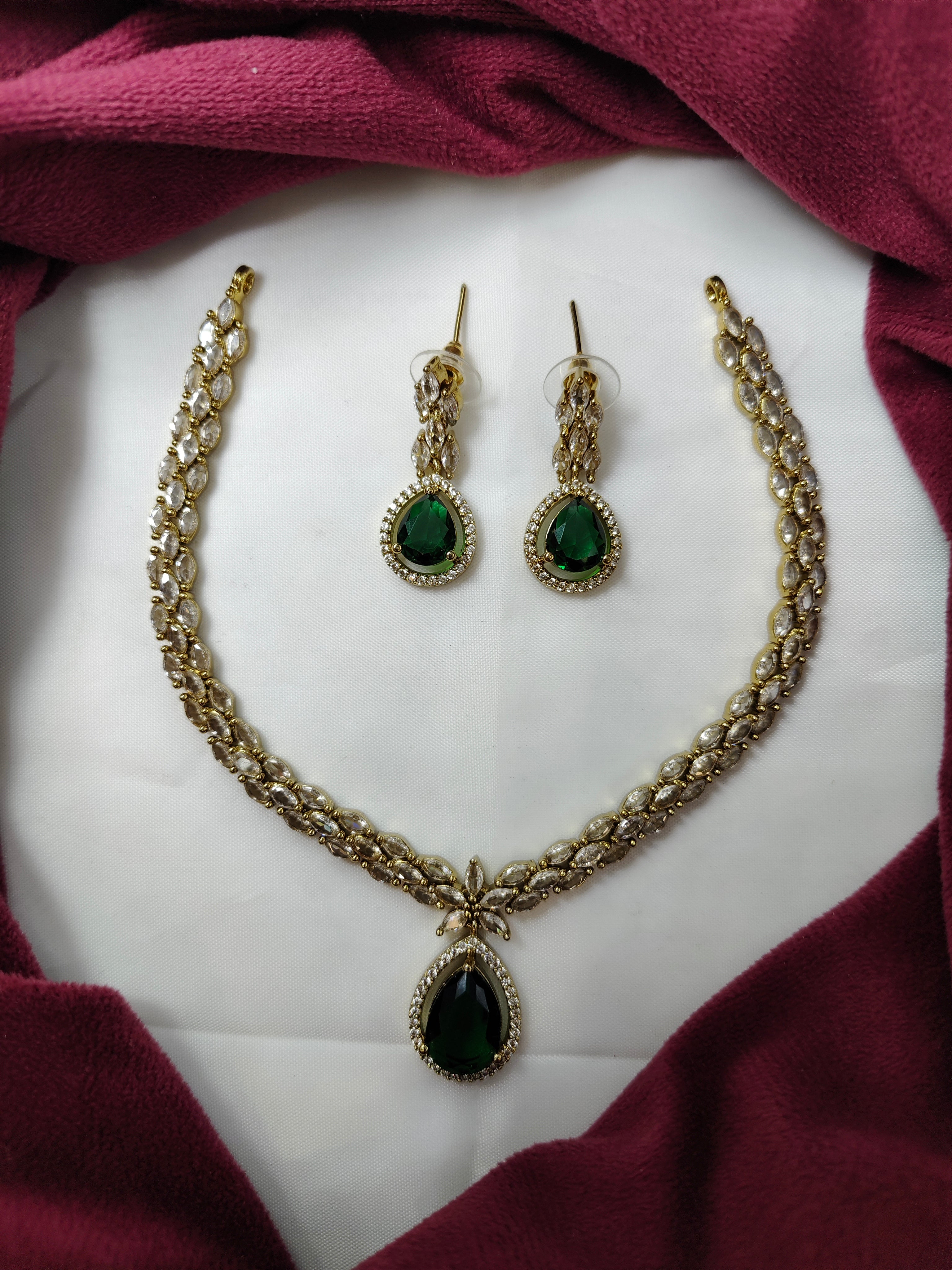 AMERICAN DIAMOND(AD)-NECKLACE SET