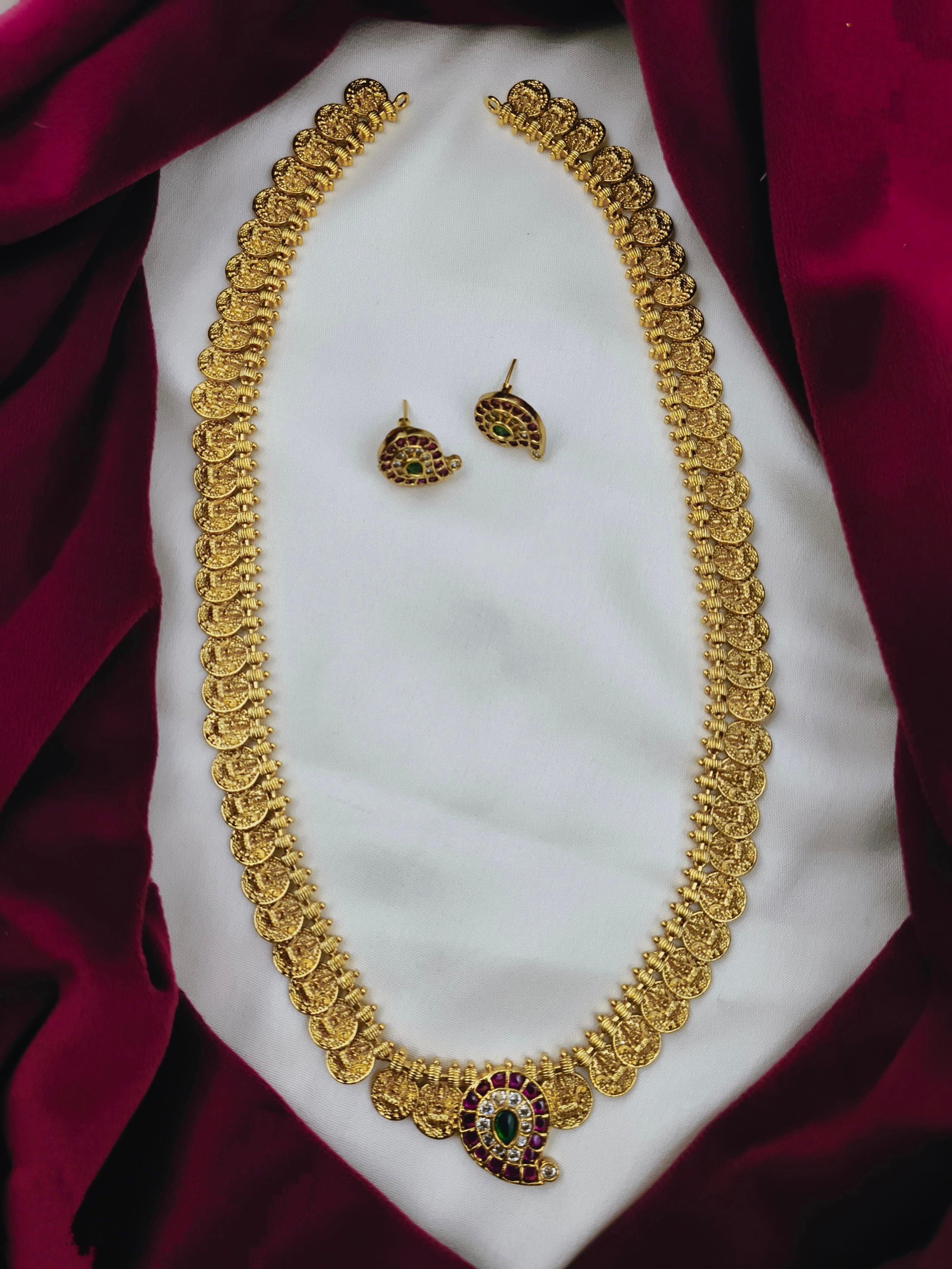 PREMIUM QUALITY MATT BRASS HARAM SET